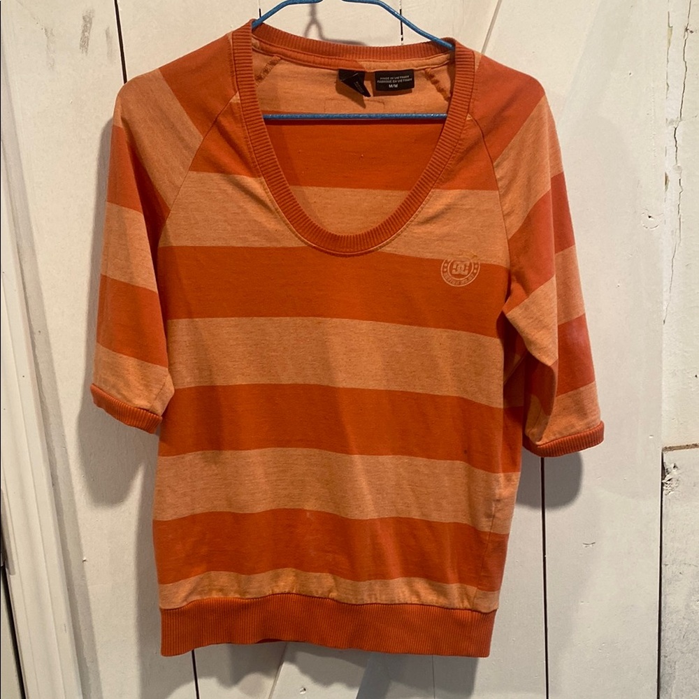 Express Orange Striped Sweater